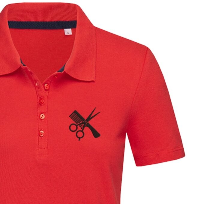 Moteriški polo marškinėliai „Kirpėja“ - Image 6