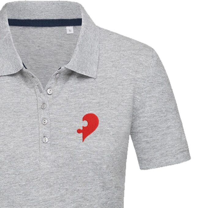 Moteriški polo marškinėliai „Širdies puzle“ - Image 3