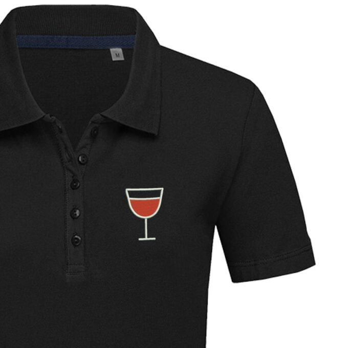 Moteriški polo marškinėliai „Vyno taurė“ - Image 2