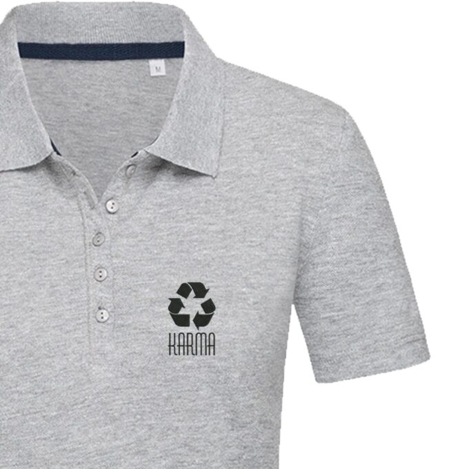 Moteriški polo marškinėliai „Karma“ - Image 3
