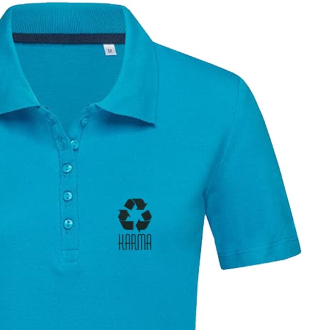 Moteriški polo marškinėliai „Karma“ - Image 5