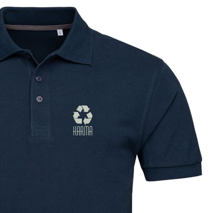 Vyriški polo marškinėliai „karma“ - Image 4