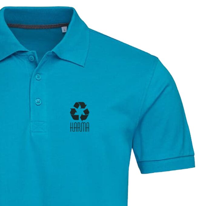 Vyriški polo marškinėliai „karma“ - Image 5