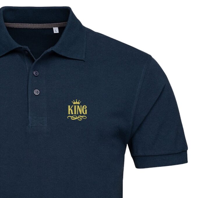 Vyriški polo marškinėliai „Auksinis karalius“ - Image 4