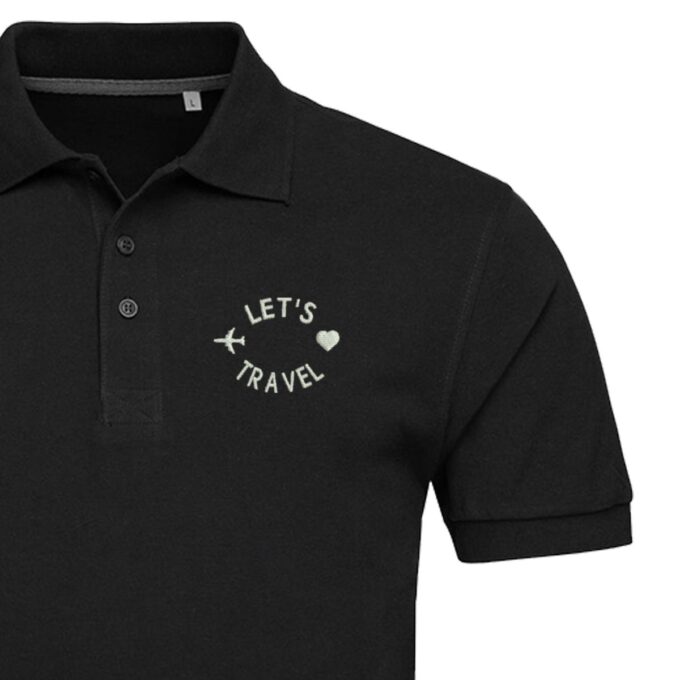 Vyriški polo marškinėliai „Let's Travel“ - Image 2