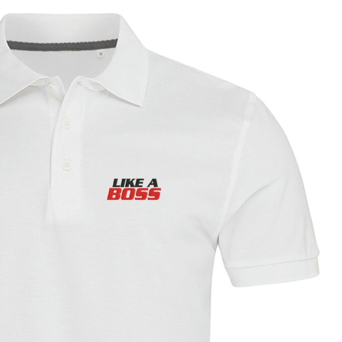 Vyriški polo marškinėliai „Like A Boss“ - Image 2