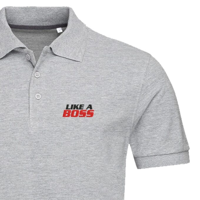 Vyriški polo marškinėliai „Like A Boss“ - Image 3