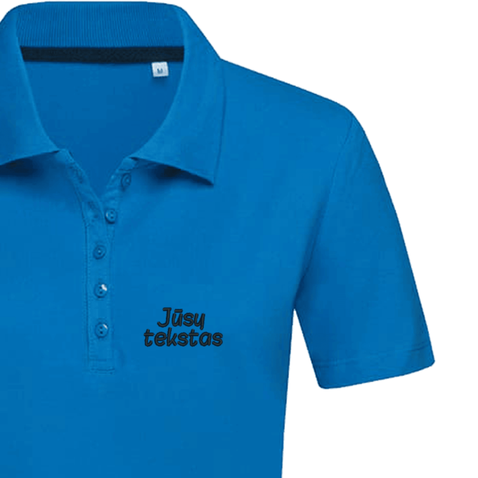 Moteriški polo marškinėliai „Jūsų tekstas“ - Image 6
