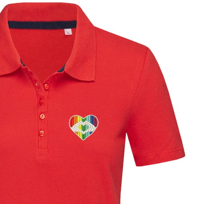 Moteriški polo marškinėliai „LGBT širdutė“ - Image 6