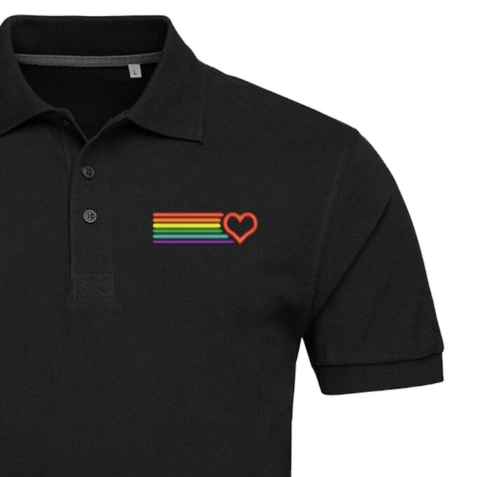 Vyriški polo marškinėliai „LGBT vėliava“ - Image 2