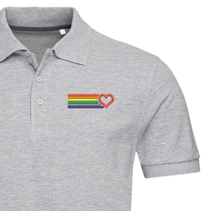 Vyriški polo marškinėliai „LGBT vėliava“ - Image 3