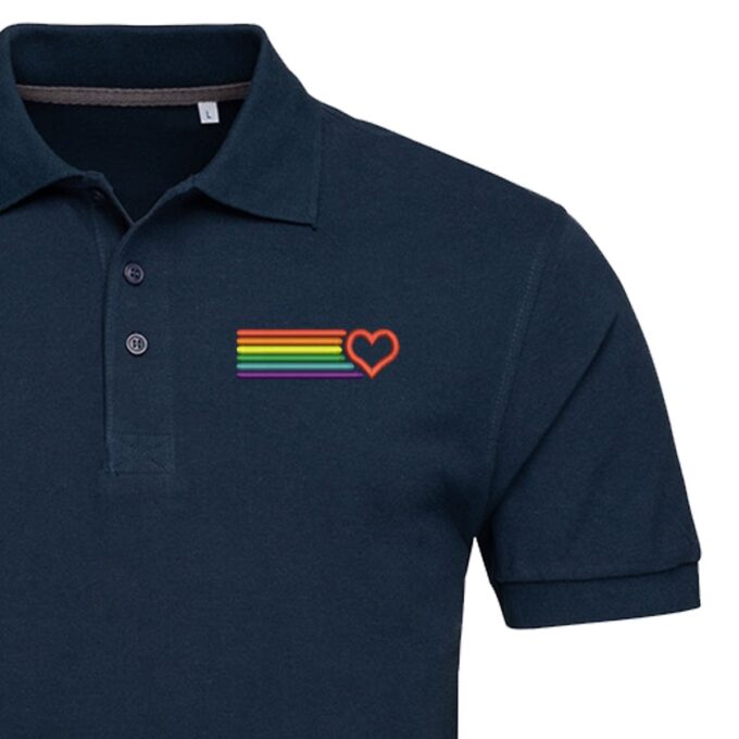 Vyriški polo marškinėliai „LGBT vėliava“ - Image 4