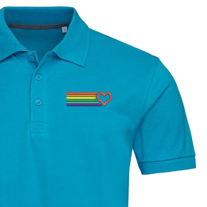 Vyriški polo marškinėliai „LGBT vėliava“ - Image 5