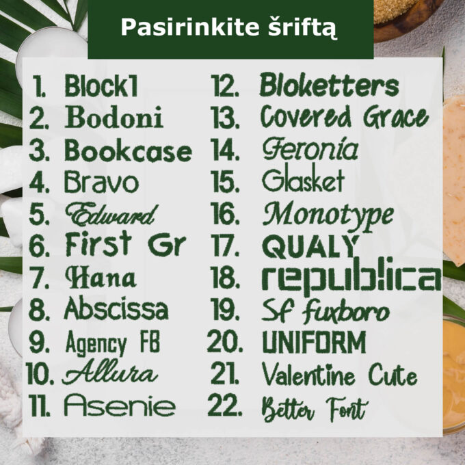 Rankšluostis „Jūsų tekstas“ - Image 12