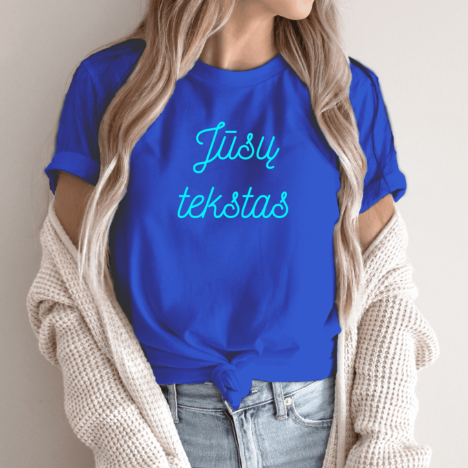 Unisex marškinėliai su spauda „Jūsų tekstas“ - Image 4
