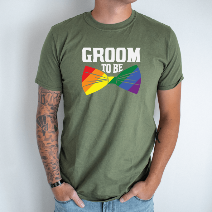 Unisex marškinėliai su spauda „Groom“ - Image 2