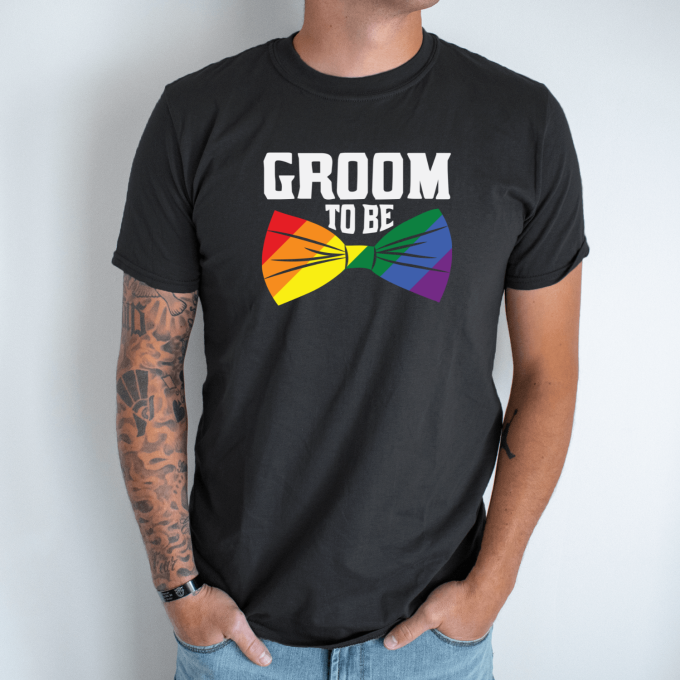 Unisex marškinėliai su spauda „Groom“ - Image 7