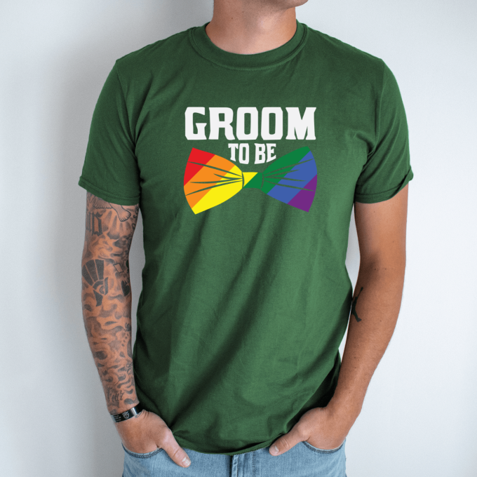 Unisex marškinėliai su spauda „Groom“ - Image 6