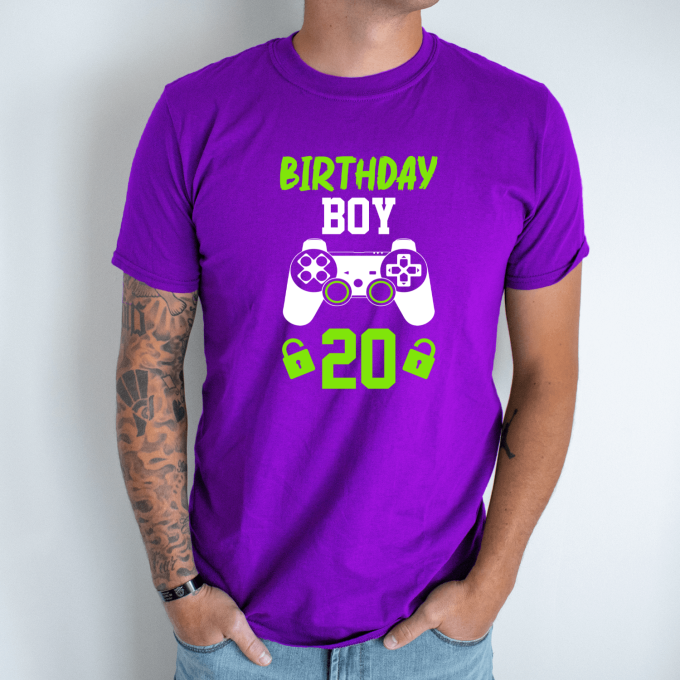 Unisex marškinėliai su spauda „20 gimtadienis“ - Image 6