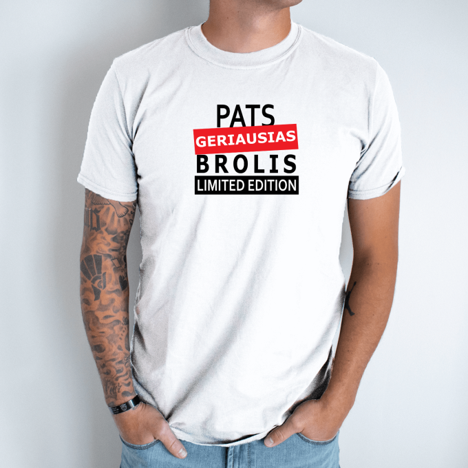 Unisex marškinėliai su spauda „Pats geriausias brolis“