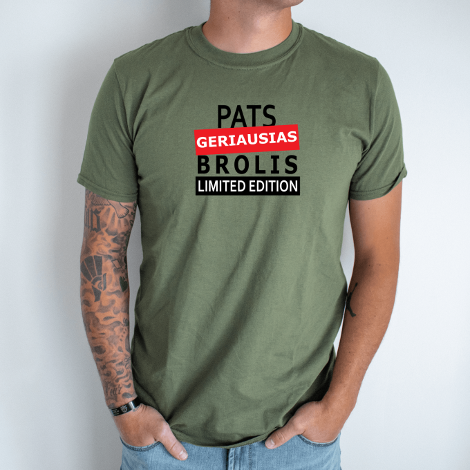 Unisex marškinėliai su spauda „Pats geriausias brolis“ - Image 2