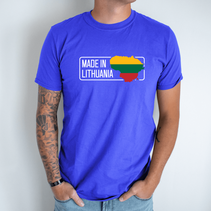 Unisex marškinėliai su spauda „Made in Lithuania“ - Image 7