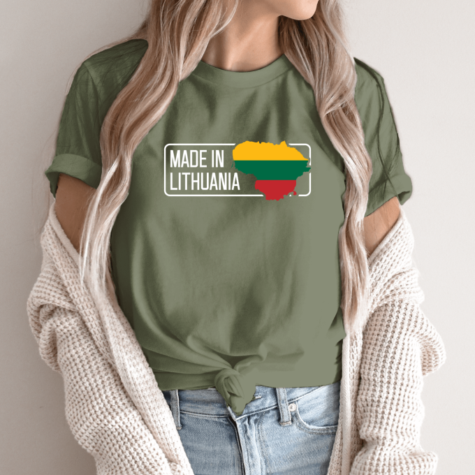Unisex marškinėliai su spauda „Made in Lithuania“ - Image 10