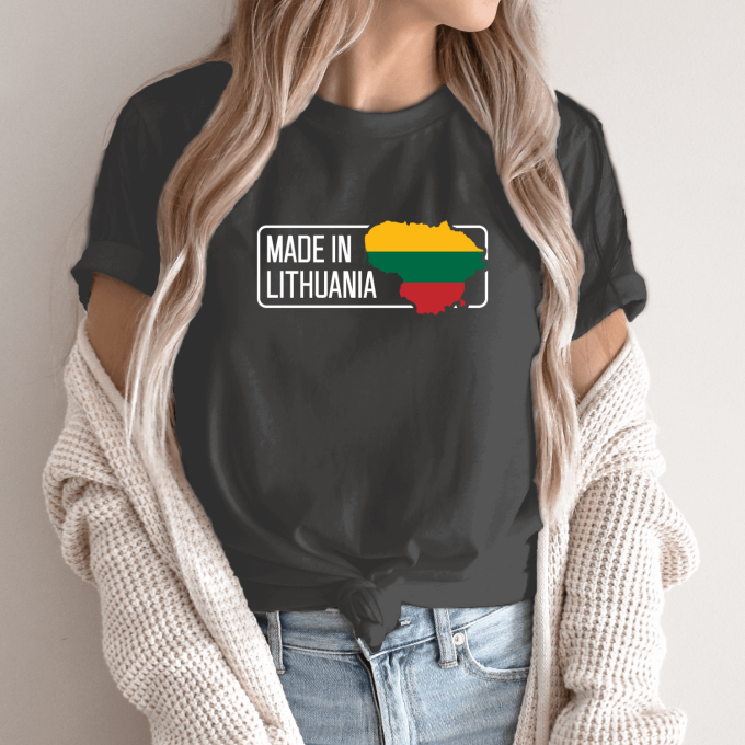 Unisex marškinėliai su spauda „Made in Lithuania“ - Image 14