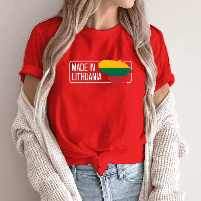 Unisex marškinėliai su spauda „Made in Lithuania“ - Image 13