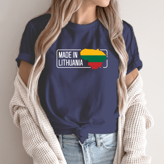 Unisex marškinėliai su spauda „Made in Lithuania“ - Image 12