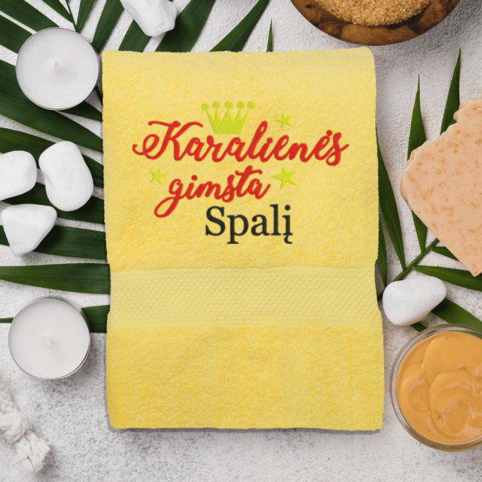 yellow-ranksluostis-karalienes-gimsta-spali-2