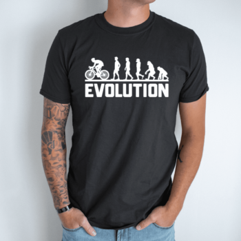 Unisex marškinėliai „Funny Evolution Bicycle“