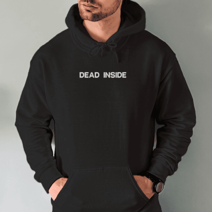 Siuvinėtas unisex džemperis „Dead Inside“ - Image 2