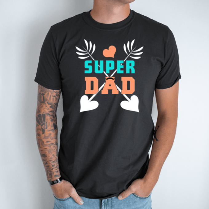 juoda-vyriski-marskineliai-super-dad