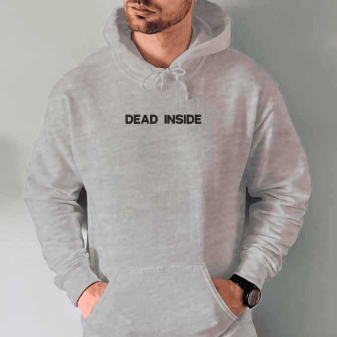 Siuvinėtas unisex džemperis „Dead Inside“