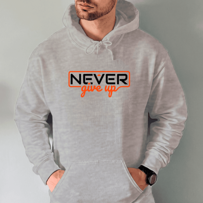 Unisex džemperis su spauda „Never Give Up“ - Image 5