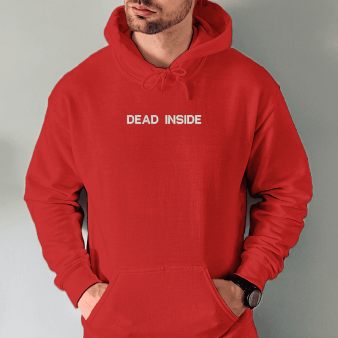 Siuvinėtas unisex džemperis „Dead Inside“ - Image 4