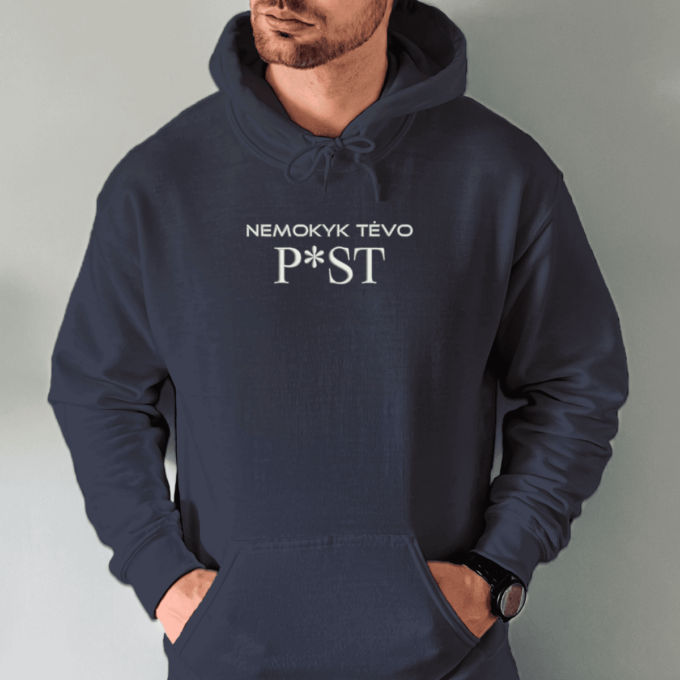 Siuvinėtas unisex džemperis „Nemokyk tėvo“