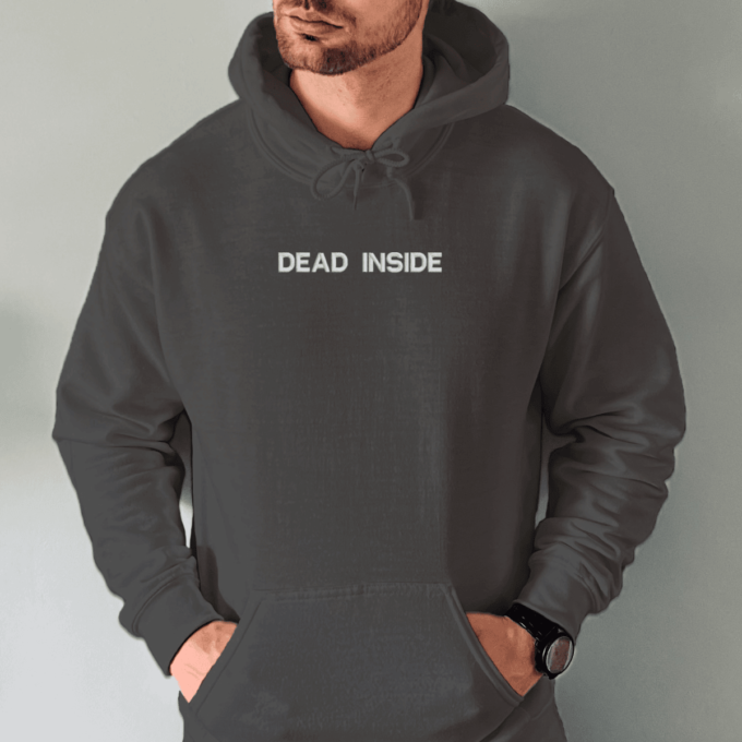 Siuvinėtas unisex džemperis „Dead Inside“ - Image 6