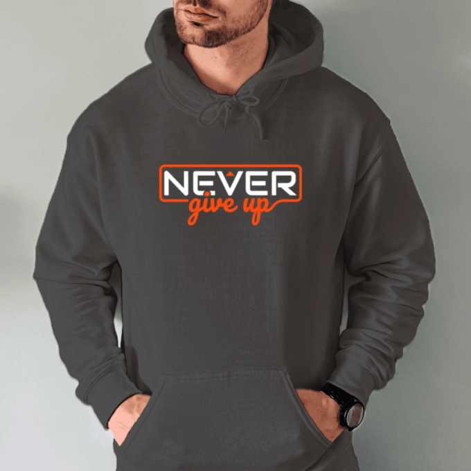 Unisex džemperis su spauda „Never Give Up“ - Image 4