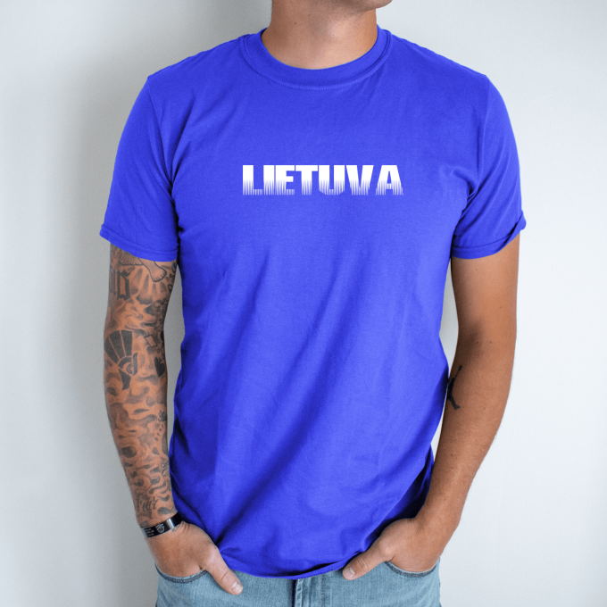 Unisex marškinėliai su spauda „Lietuvos užrašas“ - Image 6