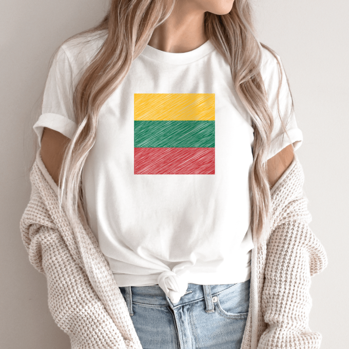 Unisex marškinėliai su spauda „Lietuvos vėliava“ - Image 7