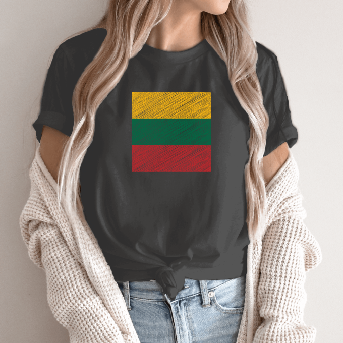 Unisex marškinėliai su spauda „Lietuvos vėliava“ - Image 11