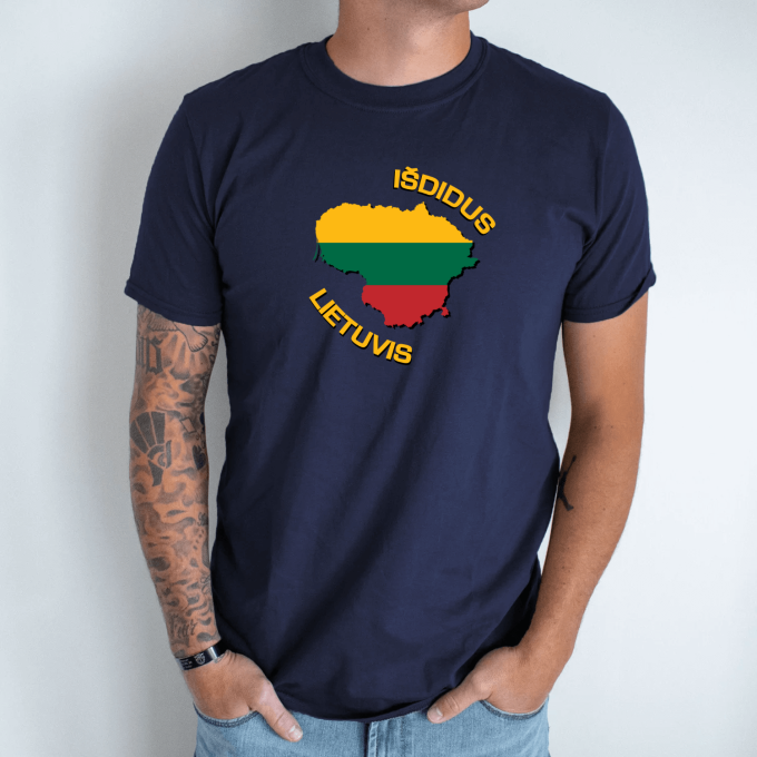 Unisex marškinėliai su spauda „Išdidus Lietuvis“ - Image 5
