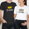 Unisex marškinėliai porai su pasirinktais vardais
