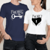 Unisex marškinėliai porai „Raktas į širdį“ - Image 3