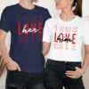 Unisex marškinėliai porai „Vienas kito meilė“ - Image 3