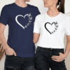 Unisex marškinėliai porai „Širdelė“ - Image 2