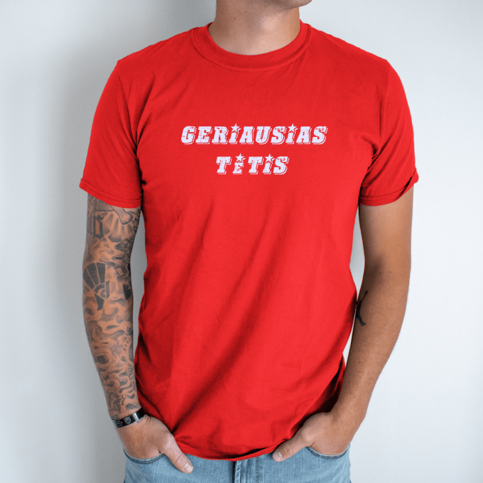 Unisex marškinėliai su spauda „Geriausias Tėtis“ - Image 6