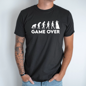 Bernvakario marškinėliai „Game Over“
